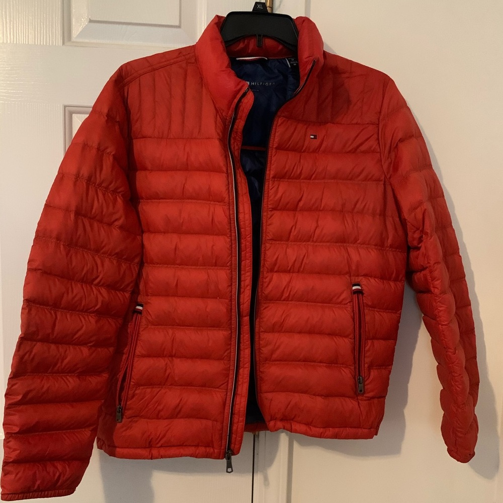 Mens tommy Hilfiger jacket with bag
